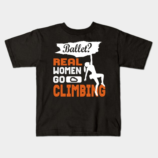 Climbing Rock Climber Climb Bouldering Gift Kids T-Shirt by Lomitasu